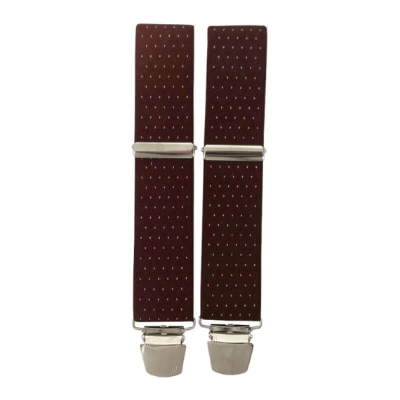 Suspensórios Adulto Joseph Louis c/ Pintas Bordô | Ref. 67.3165BO