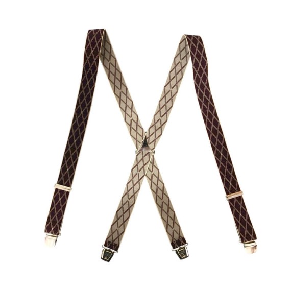 Suspensórios Adulto Joseph Louis Losangos Bordô | Ref. 67.3460BO