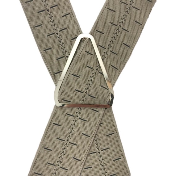 Suspensórios Adulto Joseph Louis Riscas Bege | Ref. 67.3250BE