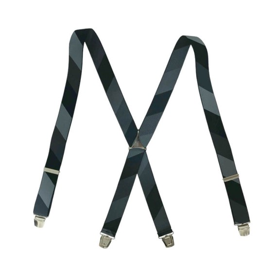 Suspensórios Adulto Joseph Louis Riscas Diagonais Preto | Ref. 67.3420P