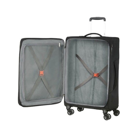 American Tourister Mala de Viagem / Trolley Médio 67cm 4 Rodas Exp SUMMERFUNK Preta | Ref. 9278G00409