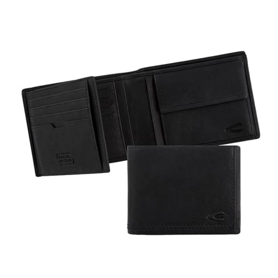 Camel Active Carteira Porta-Notas Tradicional com Porta-Moedas OSAKA Preta | Ref. 9126970560 Camel Active Carteira Porta-Notas Tradicional com Porta-Moedas OSAKA Preta | Ref. 9126970560