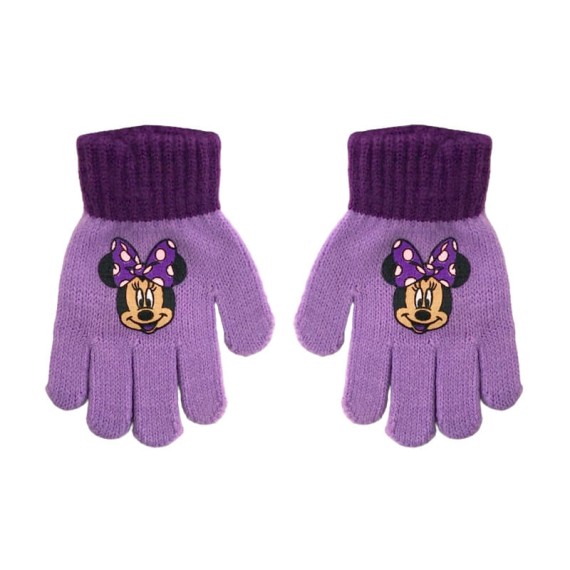 Conjunto de Cachecol e Luvas Minnie Mouse Violeta | Ref. 165.8082