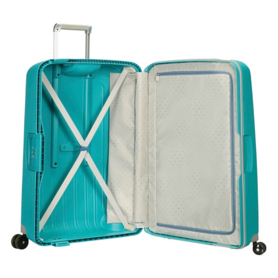 Samsonite Mala/Trolley de Viagem Grande 4 Rodas Spinner 75cm S´CURE Aqua Blue - Ref. 9210U00211