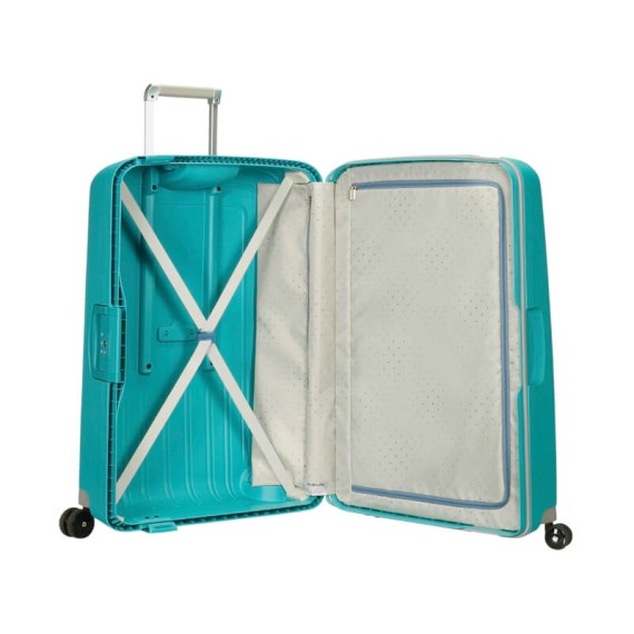 Samsonite Mala/Trolley de Viagem Médio 69cm 4 Rodas Spinner S´CURE Aqua Blue | Ref. 9210U00111 Samsonite Mala/Trolley de Viagem Médio 69cm 4 Rodas Spinner S´CURE Aqua Blue | Ref. 9210U00111