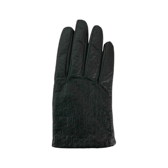 Luvas c/ Emblemas em Pele Genuína Calvin Klein M Pretas | Ref. 122.KPV501