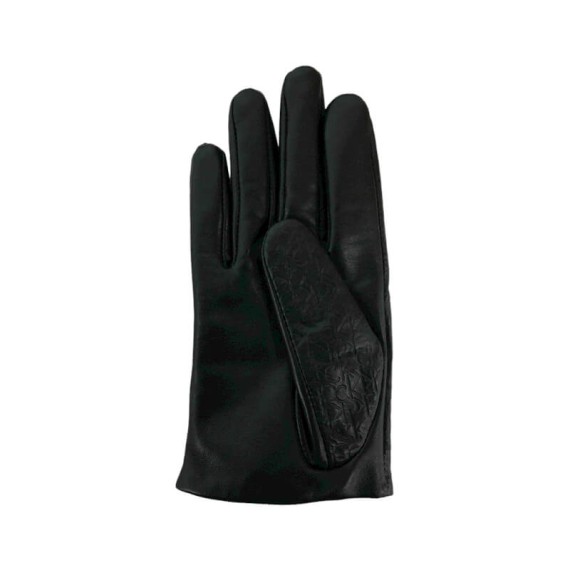 Luvas c/ Emblemas em Pele Genuína Calvin Klein M Pretas | Ref. 122.KPV501