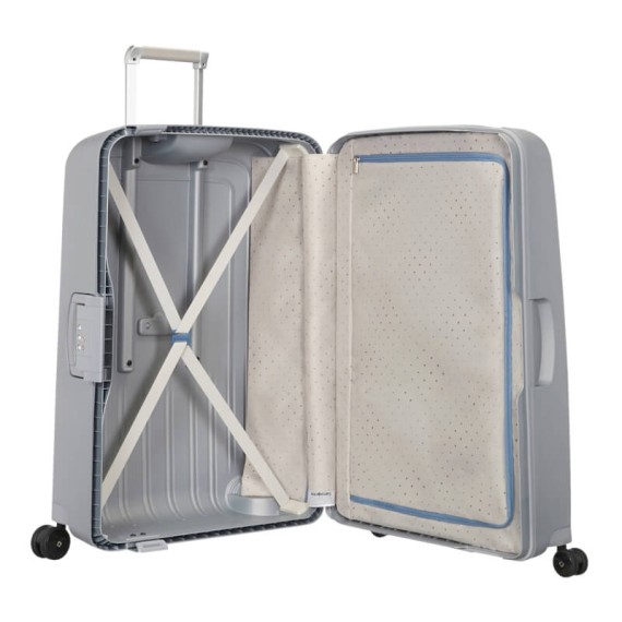 Samsonite Mala/Trolley de Viagem Gigante 81cm 4 Rodas Spinner S´CURE Prata | Ref. 9210U00425 Samsonite Mala/Trolley de Viagem Gigante 81cm 4 Rodas Spinner S´CURE Prata | Ref. 9210U00425