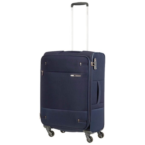 SAMSONITE Mala de Viagem / Trolley Médio 66cm 4 Rodas Exp. Base Boost Azul Marinho | Ref. 9238N00441