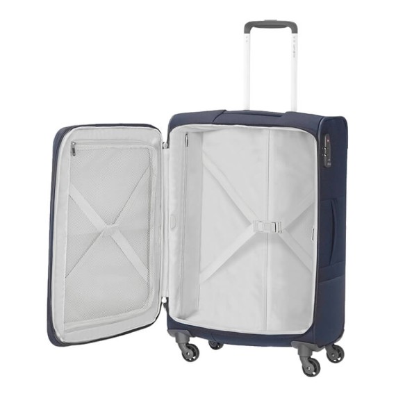 SAMSONITE Mala de Viagem / Trolley Grande 78cm 4 Rodas Exp. Base Boost Azul Marinho | Ref. 9238N00541