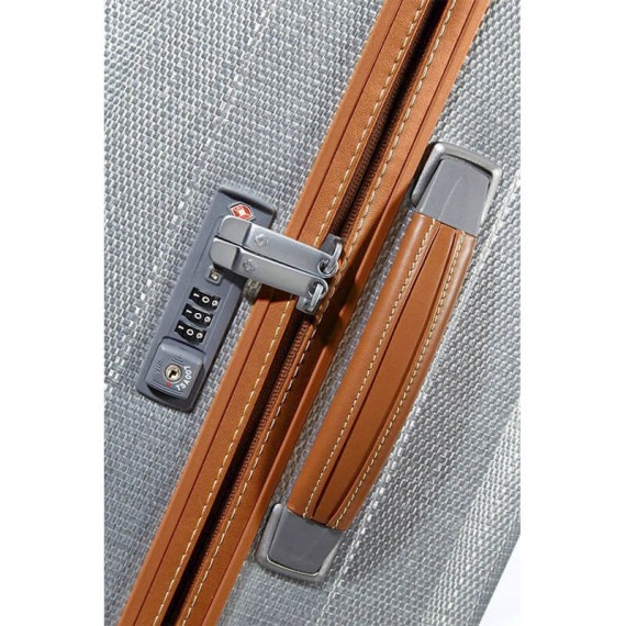 Samsonite Mala/Trolley de Viagem Médio 68cm 4 Rodas Spinner LITE-CUBE DLX Aluminium | Ref. 9282V00308