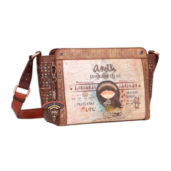 Anekke Bolsa de Tiracolo Média MENIRE Bege | Ref. 280.36603-070
