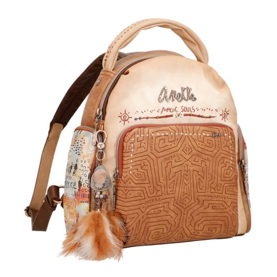 Anekke Mochila Anti-Roubo MENIRE TRIBE Castanha | Ref. 280.36625-221