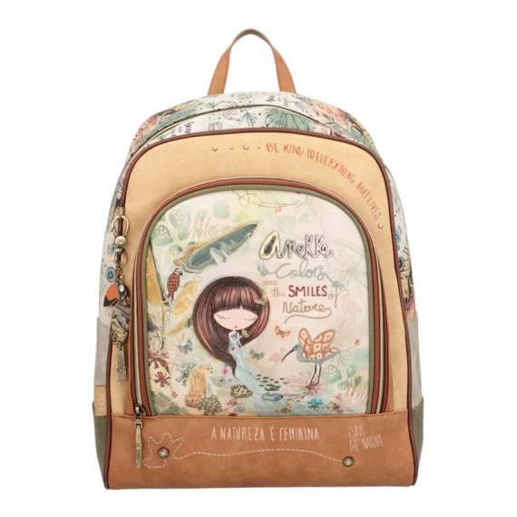 Anekke Mochila Escolar AMAZONIA Bege | Ref. 280.36705-603