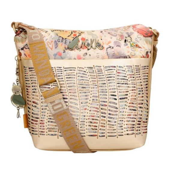 Anekke Bolsa Tiracolo Grande Nature Edition AMAZONIA PACHAMAMA Dourada | Ref. 280.36783-248