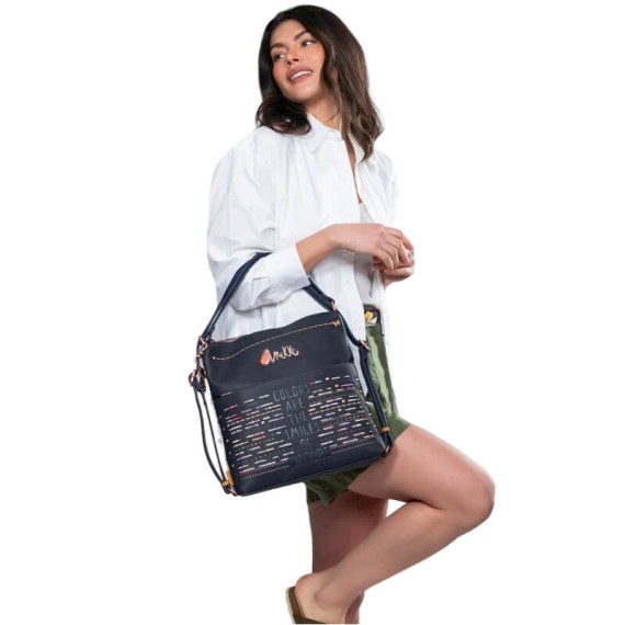 Anekke Saco/Mochila de Senhora Nature Edition AMAZONIA PACHAMAMA Azul | Ref. 280.36775-063