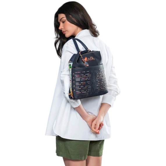 Anekke Saco/Mochila de Senhora Nature Edition AMAZONIA PACHAMAMA Azul | Ref. 280.36775-063