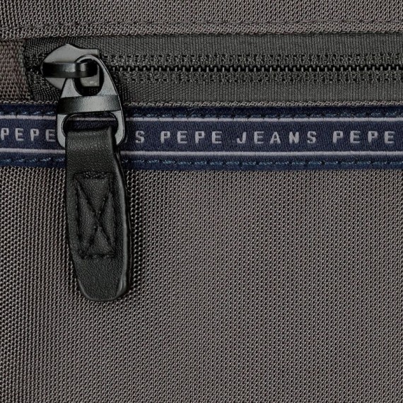 Bolsa de Tiracolo c/ Bolso Frontal Pepe Jeans IRON Cinza | Ref. 186.7655231