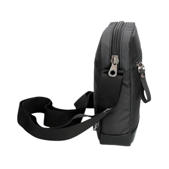 Bolsa de Tiracolo Média Pepe Jeans STRAPS Preta | Ref. 186.7665431