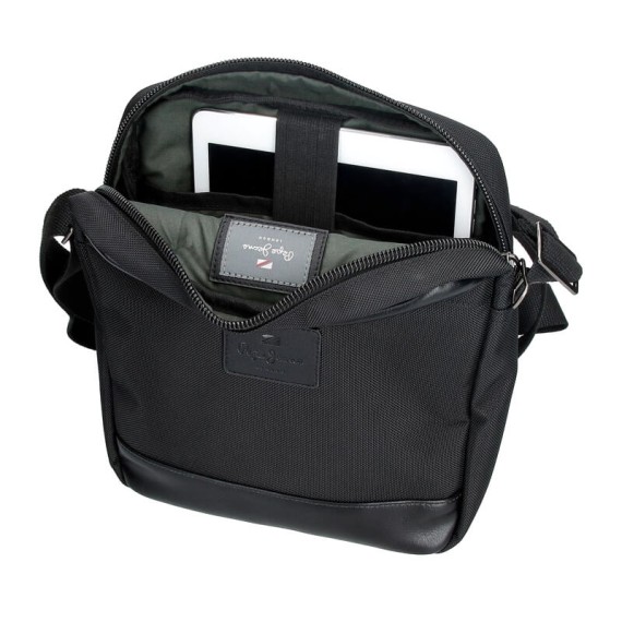 Bolsa de Tiracolo para Tablet Pepe Jeans SANDER Preta | Ref. 186.7675631