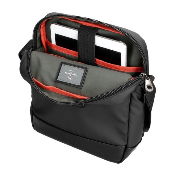 Bolsa de Tiracolo para Tablet Pepe Jeans STRAPS Preta | Ref. 186.7665631