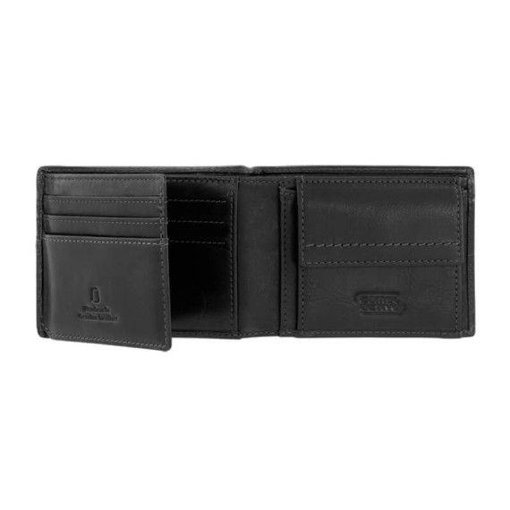 Camel Active Carteira Horizontal c/ Porta-Moedas BILBAO Preta | Ref. 9136470360