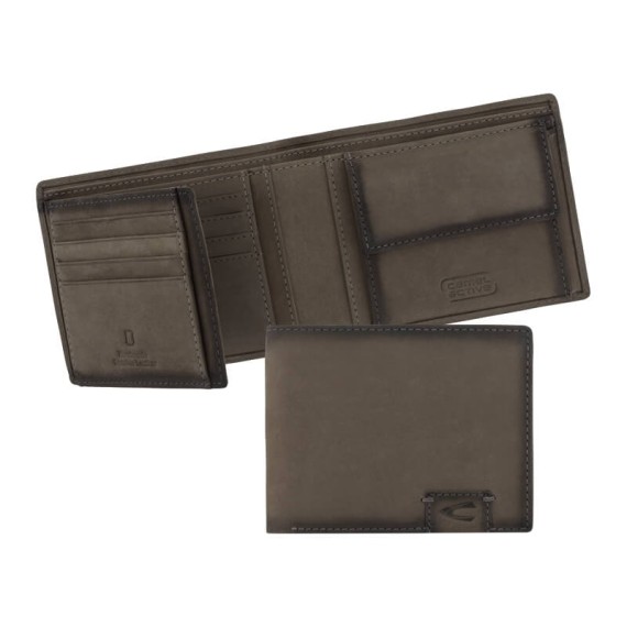 Camel Active Carteira Tradicional c/ Porta-Moedas DALLAS Cinza | Ref. 9136670270