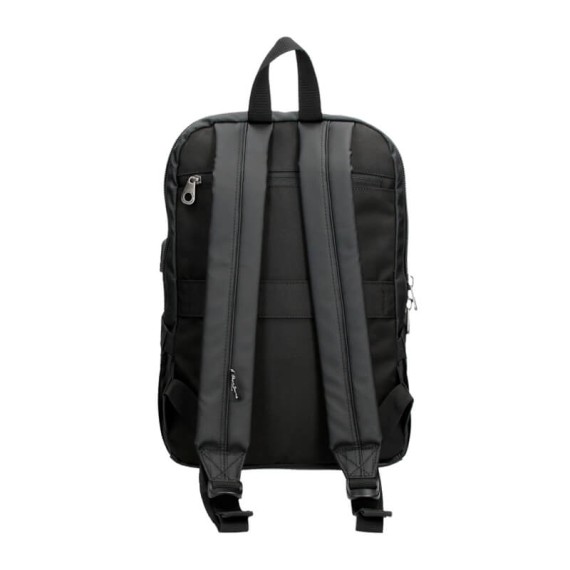 Mochila para Portátil 13” Adapt. Pepe Jeans STRAPS Preta | Ref. 186.7662031
