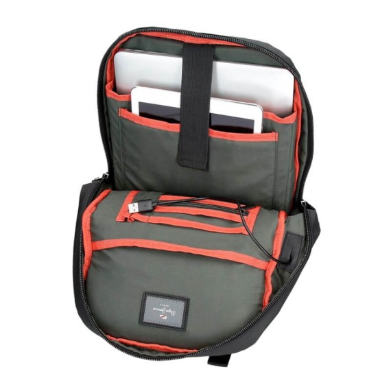 Mochila para Portátil 13” Adapt. Pepe Jeans STRAPS Preta | Ref. 186.7662031