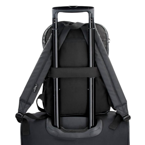 Mochila para Portátil 13” Adapt. Pepe Jeans STRAPS Preta | Ref. 186.7662031
