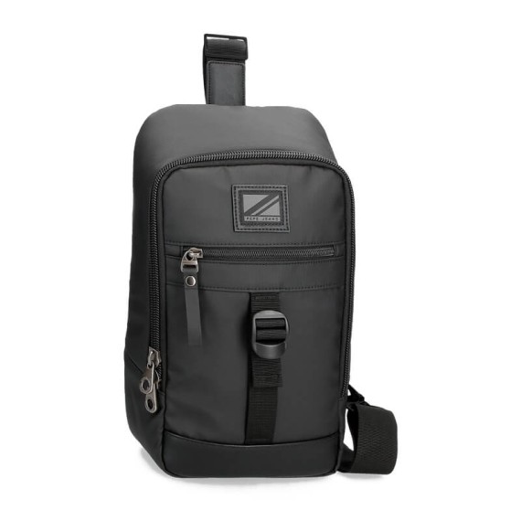 Mochila Cruzada Pepe Jeans STRAPS Preta | Ref. 186.7665931