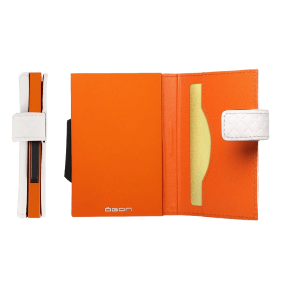 Carteira Ögon Porta-Cartões Cascade Snap Branca | Ref. 314.OG13383