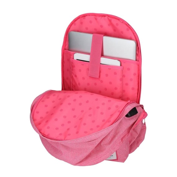 Mochila Adaptável 2C 44Cm c/ Carro Pepe Jeans LUNA Fucsia | Ref. 186.67424T1