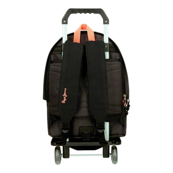 Mochila Adaptável 2C 44Cm c/ Carro PEPE JEANS Cody Cinza | Ref. 186.66624T1