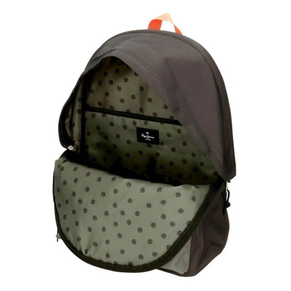 Mochila Adaptável 2C 44Cm c/ Carro PEPE JEANS Cody Cinza | Ref. 186.66624T1