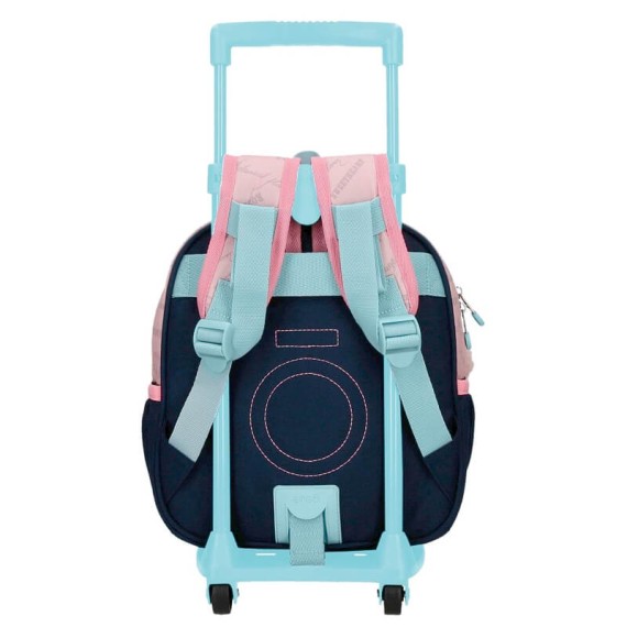 Mochila Pré-Escolar Adap. 25cm c/ Carro Enso BONJOUR Rosa | Ref. 186.95221T1