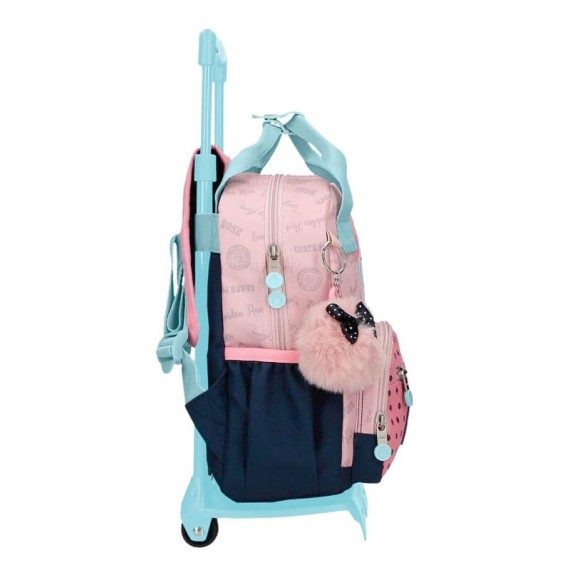 Mochila Pré-Escolar Adap. 28cm c/ Carro Enso BONJOUR Rosa | Ref. 186.95222T1