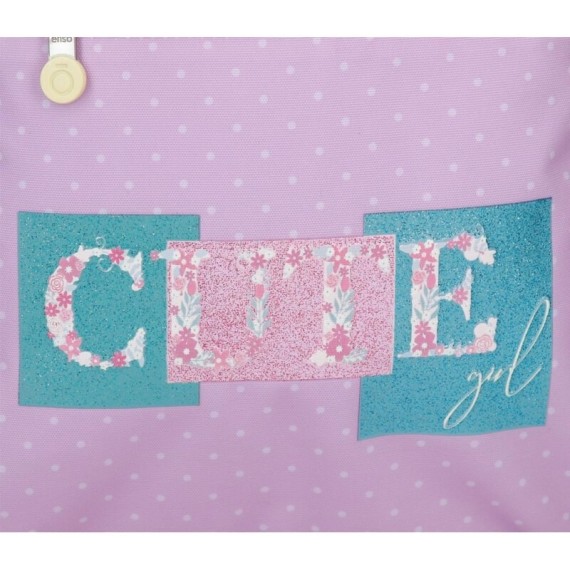 Mochila Pré-Escolar Adap. 32Cm Enso CUTE GIRL Lilás | Ref. 186.95323D1