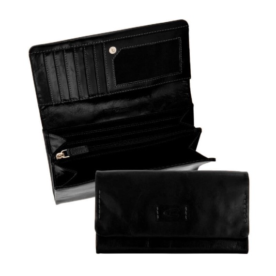 Camel Active Carteira de Senhora c/ mola RISE Preta | Ref. 9136770760