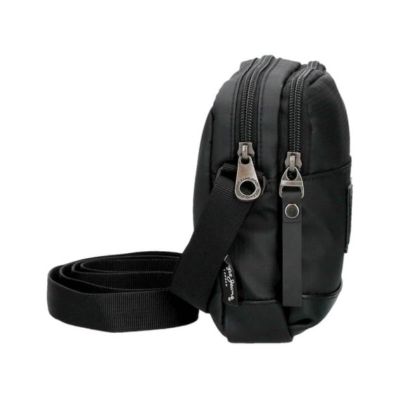 Bolsa de Tiracolo Pequena 2C Pepe Jeans STRAPS Preta | Ref. 186.7665131