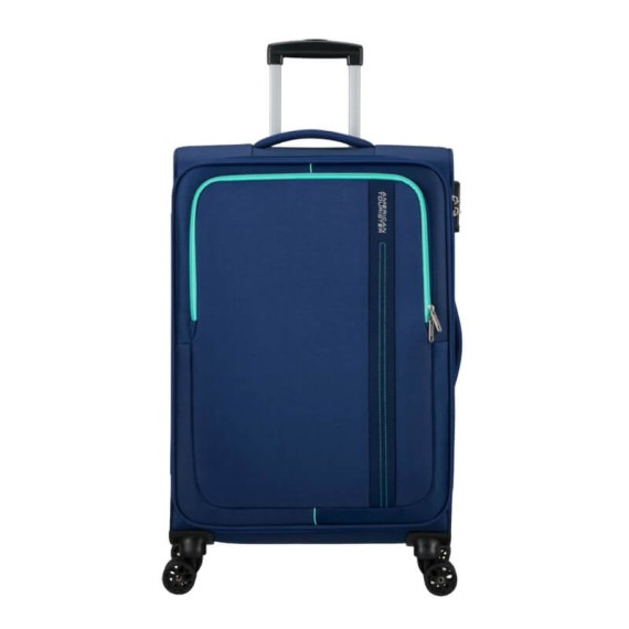 American Tourister Mala de Viagem / Trolley Médio 68cm 4R SEA SEEKER Azul Marinho | Ref. 92MD700241