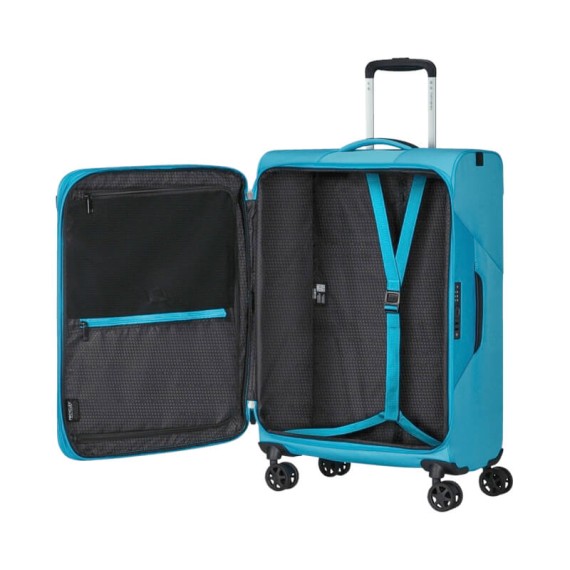 Samsonite Mala de Viagem / Trolley Médio 66cm 4R Exp LITEBEAM Azul Oceano | Ref. 92KL700421 Samsonite Mala de Viagem / Trolley Médio 66cm 4R Exp LITEBEAM Azul Oceano | Ref. 92KL700421