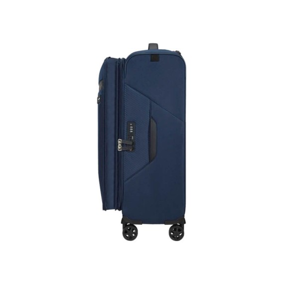 Samsonite Mala de Viagem / Trolley Médio 66cm 4R Exp LITEBEAM Azul Escuro | Ref. 92KL700401