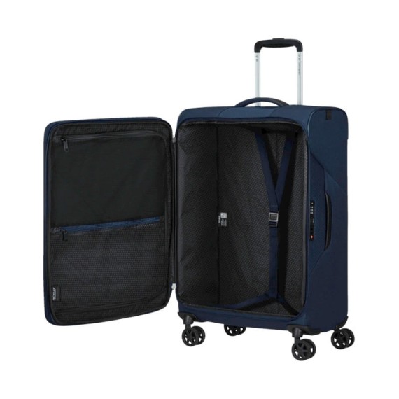 Samsonite Mala de Viagem / Trolley Médio 66cm 4R Exp LITEBEAM Azul Escuro | Ref. 92KL700401