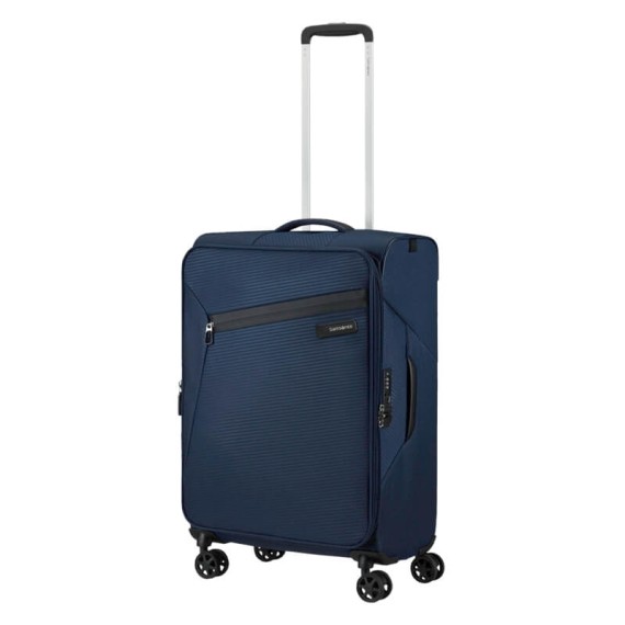 Samsonite Mala de Viagem / Trolley Médio 66cm 4R Exp LITEBEAM Azul Escuro | Ref. 92KL700401