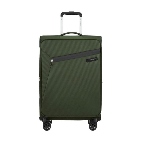 Samsonite Mala de Viagem / Trolley Médio 66cm 4R Exp LITEBEAM Verde Trepadeira | Ref. 92KL700414