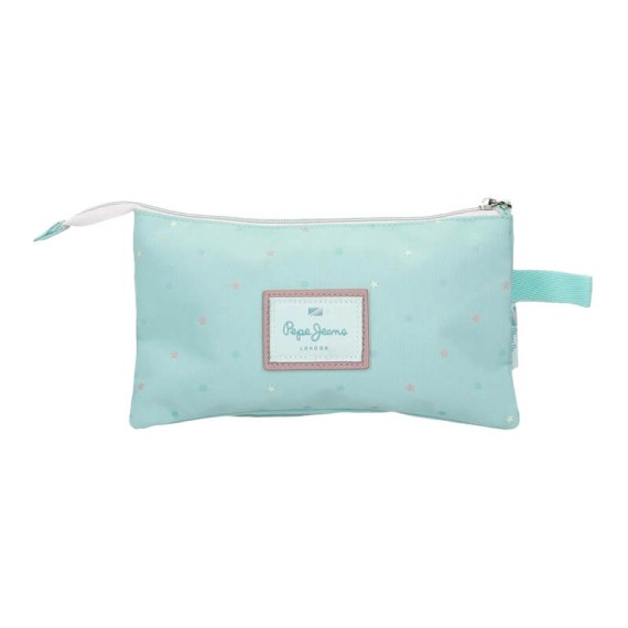Estojo Escolar Triplo Pepe Jeans NEREA Turquesa | Ref. 186.6614321