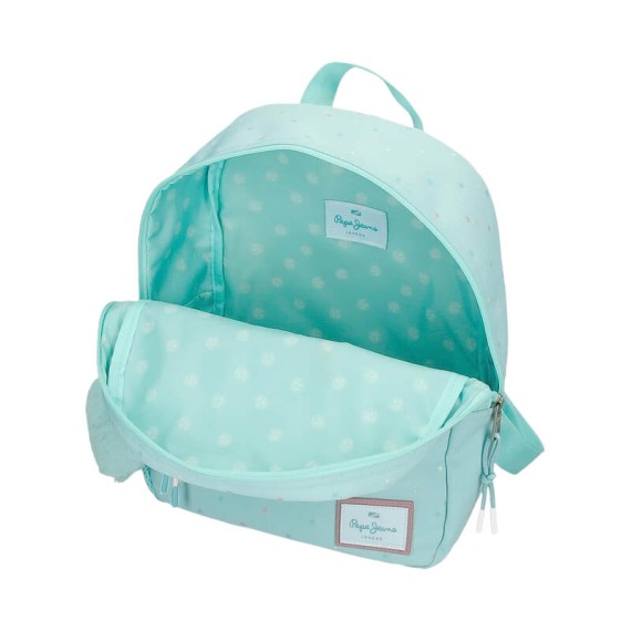 Mochila Pré-Escolar 32cm Pepe Jeans NEREA Turquesa | Ref. 186.6612121