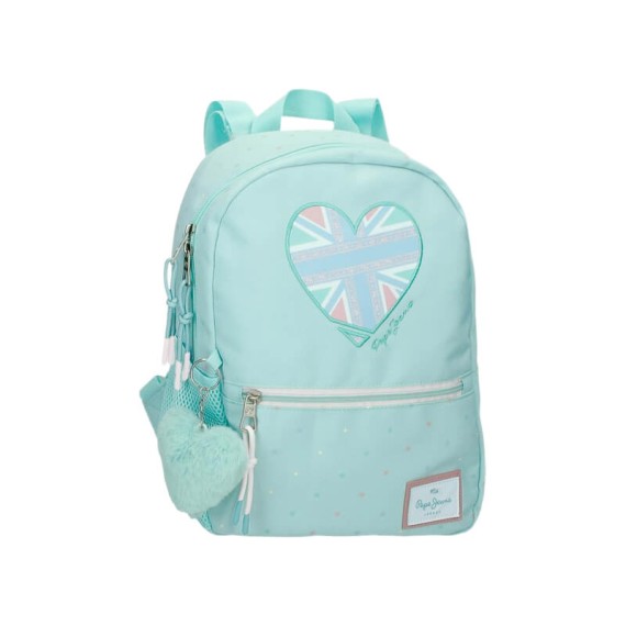 Mochila Pré-Escolar 32cm Pepe Jeans NEREA Turquesa | Ref. 186.6612121