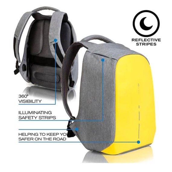 XD DESIGN Mochila para Portátil 14'' Anti-roubo Bobby Compact Amarela | Ref. 309.P705536 XD DESIGN Mochila para Portátil 14'' Anti-roubo Bobby Compact Amarela | Ref. 309.P705536